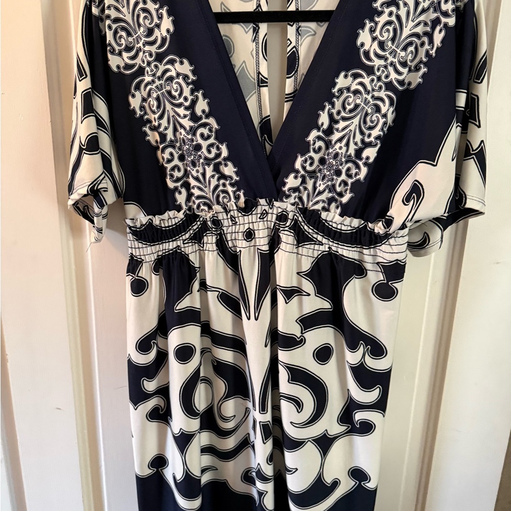 Bailey Blue Navy and Cream Dress
